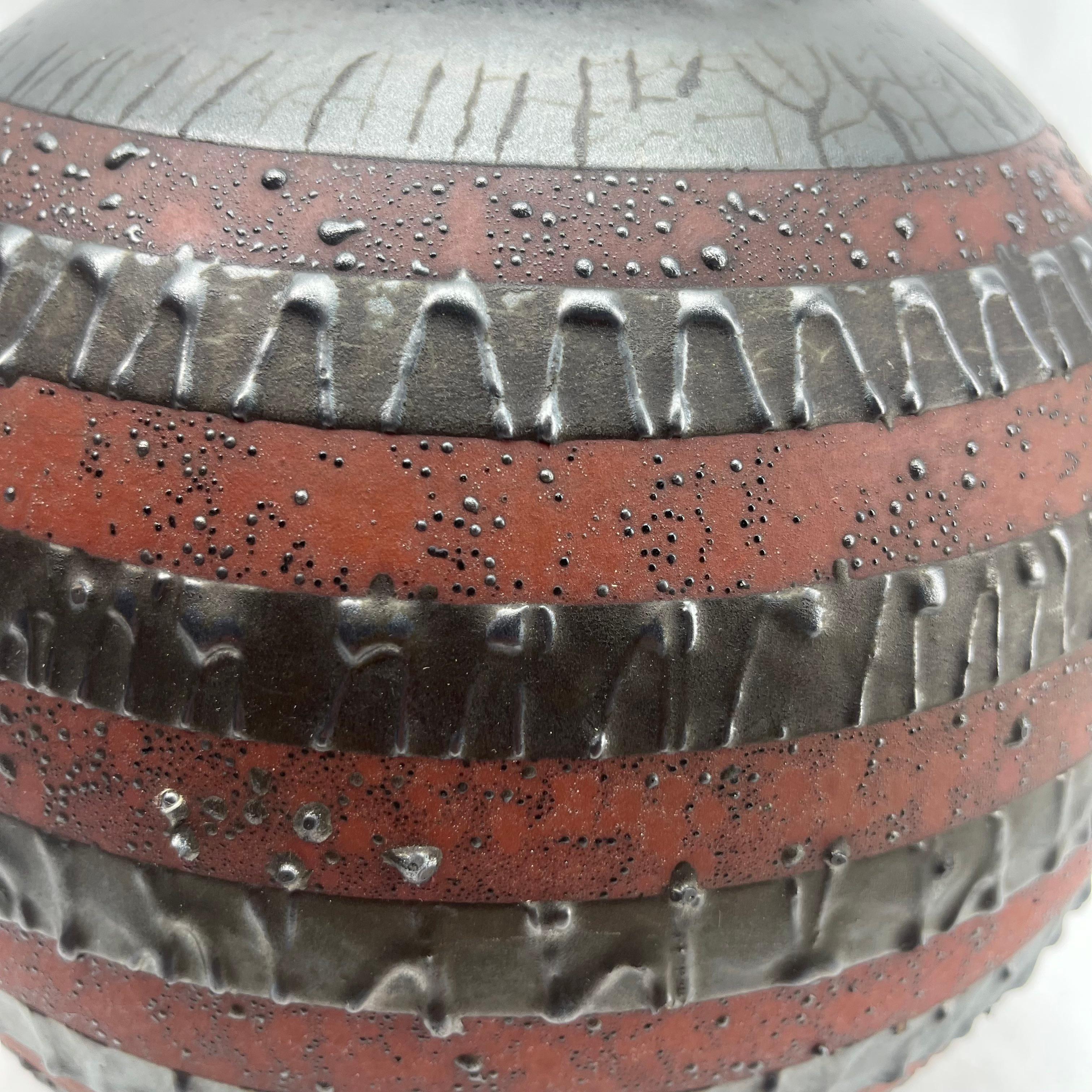Vintage, vaso di ceramica a lava grassa marcato W Germania 12 40-25 in vendita 1