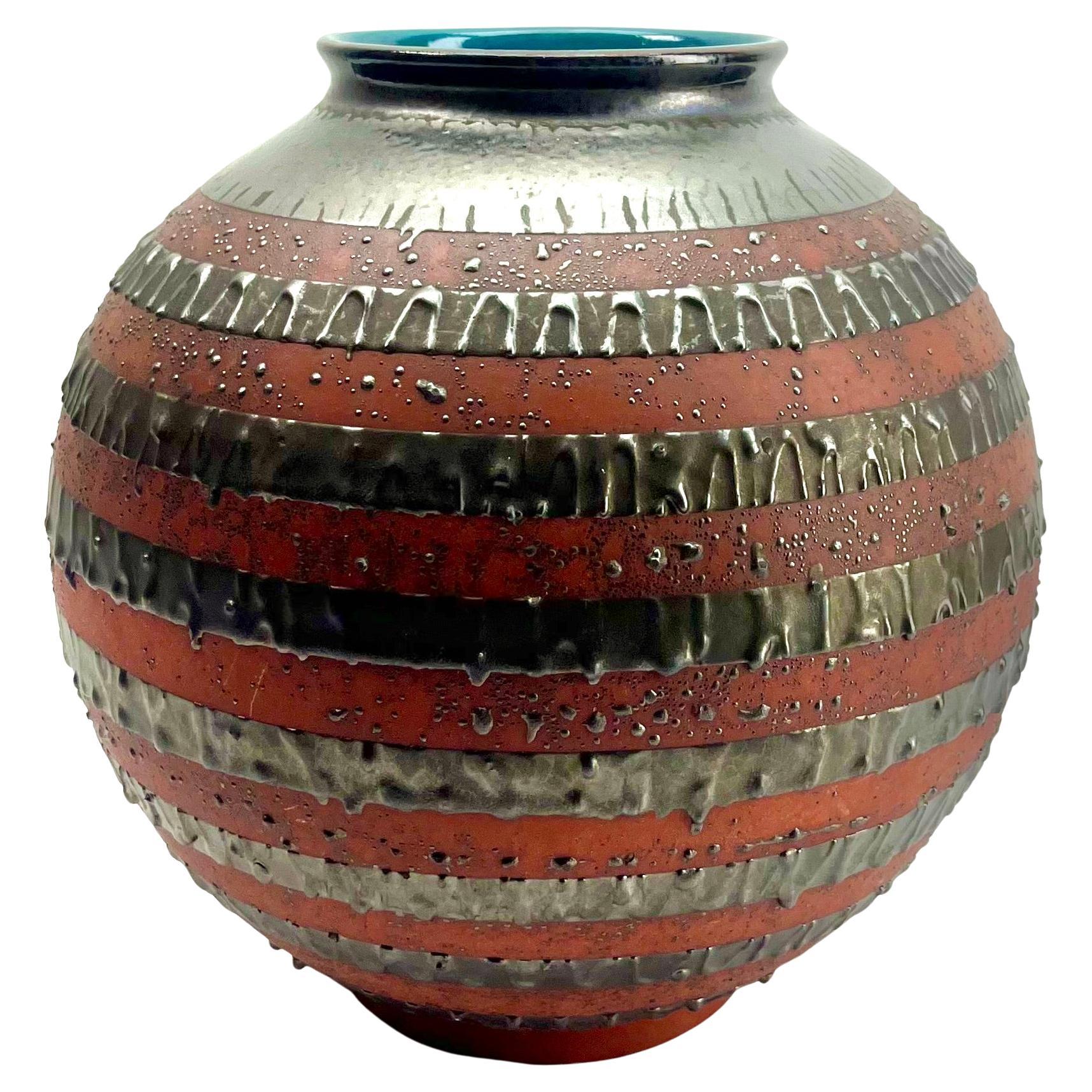 Vintage, Ceramic Fat Lava Vase Marked W Germany 12 40-25 For Sale