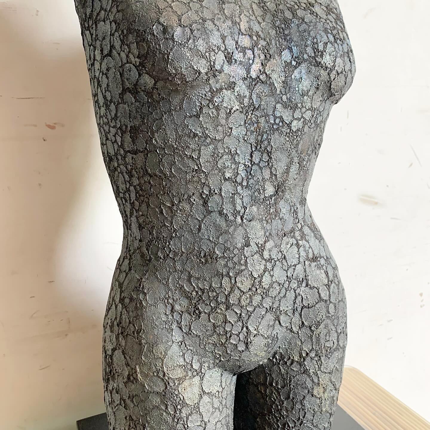 Vintage Ceramic Female Torso Sculpture In Good Condition In Delray Beach, FL