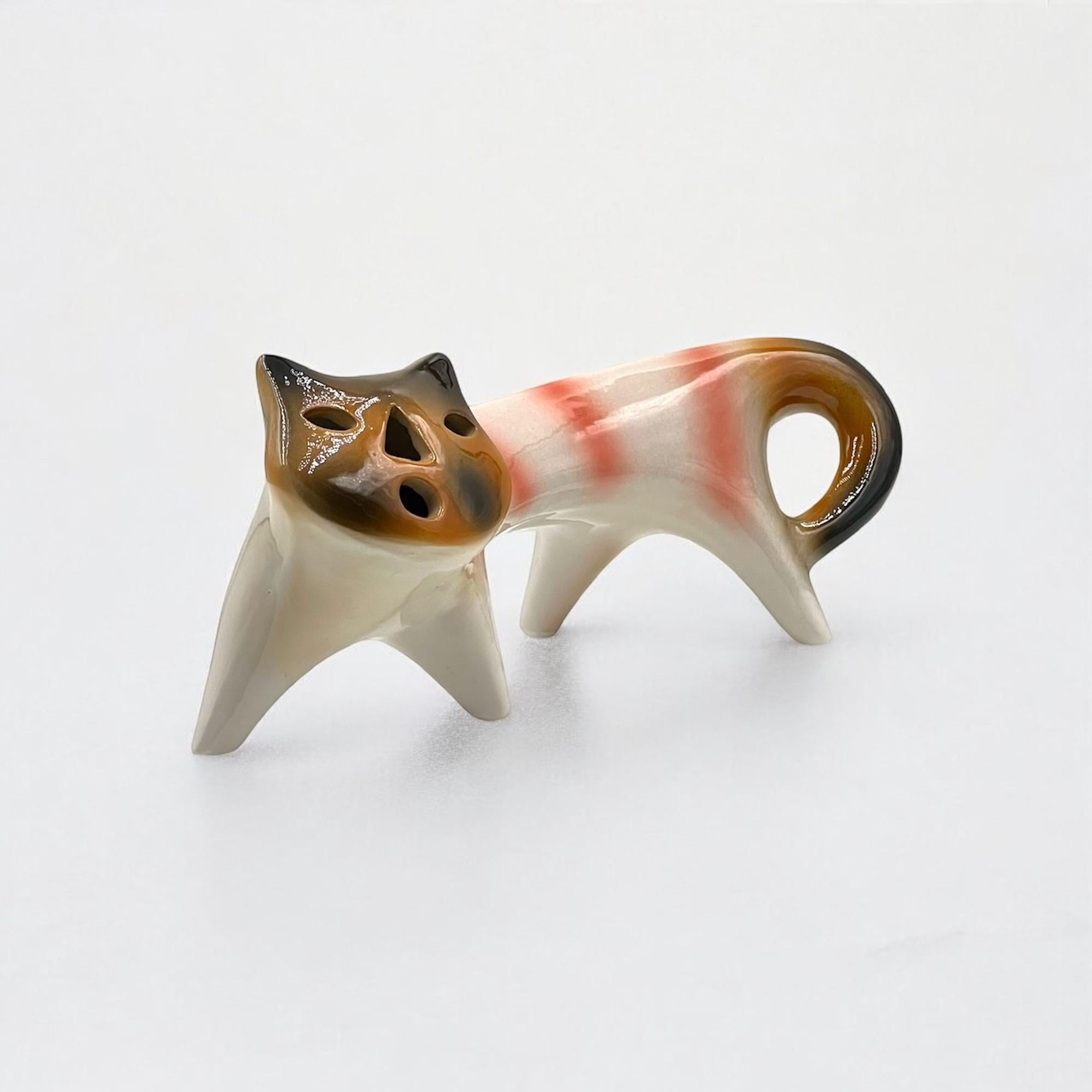 Late 20th Century Vintage Ceramic Figurine by Roberto Rigon, 1970s - Artistic Sculpture For Sale