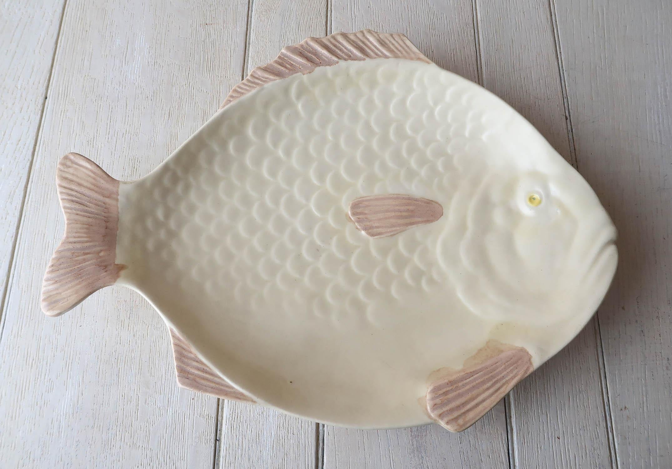 Art déco Set de poissons en céramique, anglais, années 1930 en vente
