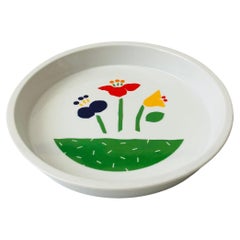 Vintage Ceramic Flower Pie Dish