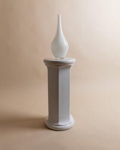 Vintage Ceramic Flower Stand, Column Table - Timeless Design Italy, 1970s
