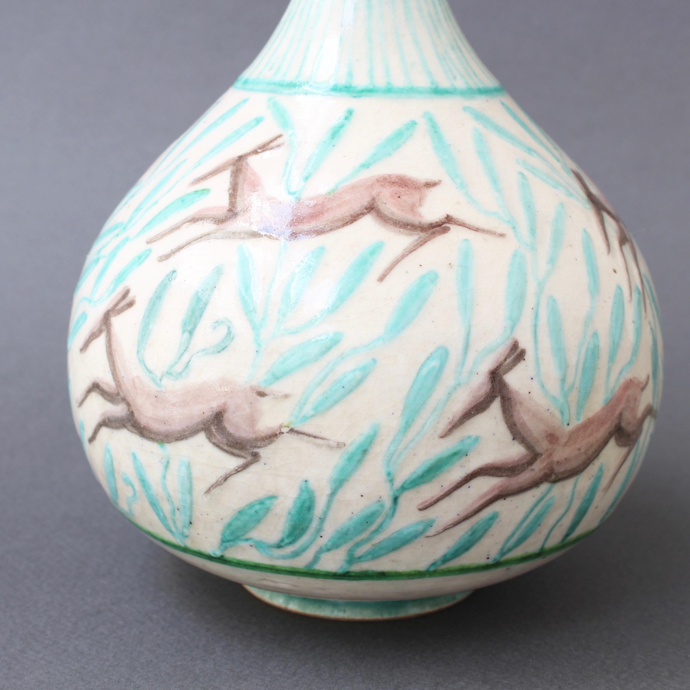Vintage Ceramic Flower Vase by Jean Mayodon, circa 1960s For Sale 5