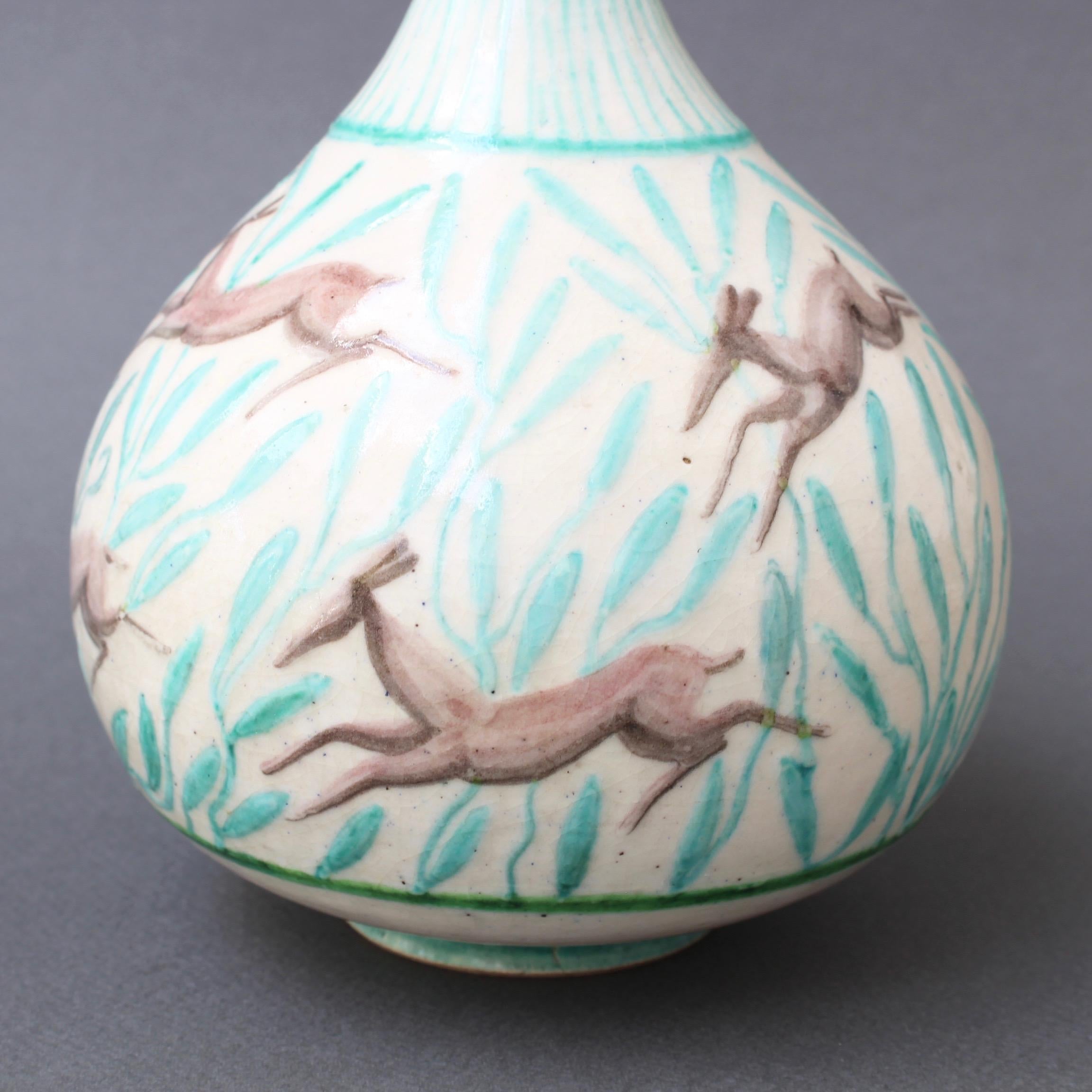 Vintage Ceramic Flower Vase by Jean Mayodon, circa 1960s For Sale 6