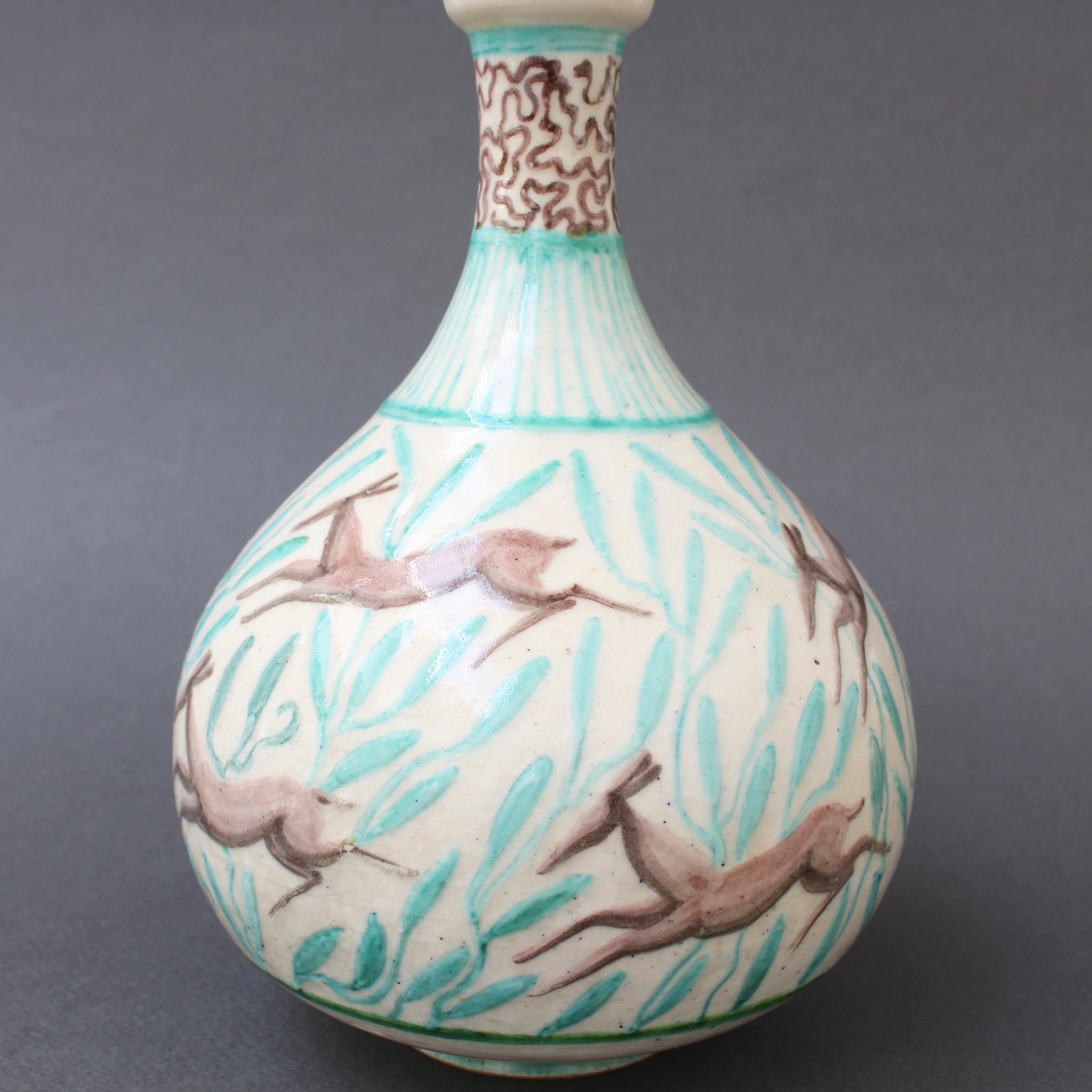 Vintage Ceramic Flower Vase by Jean Mayodon, circa 1960s For Sale 7