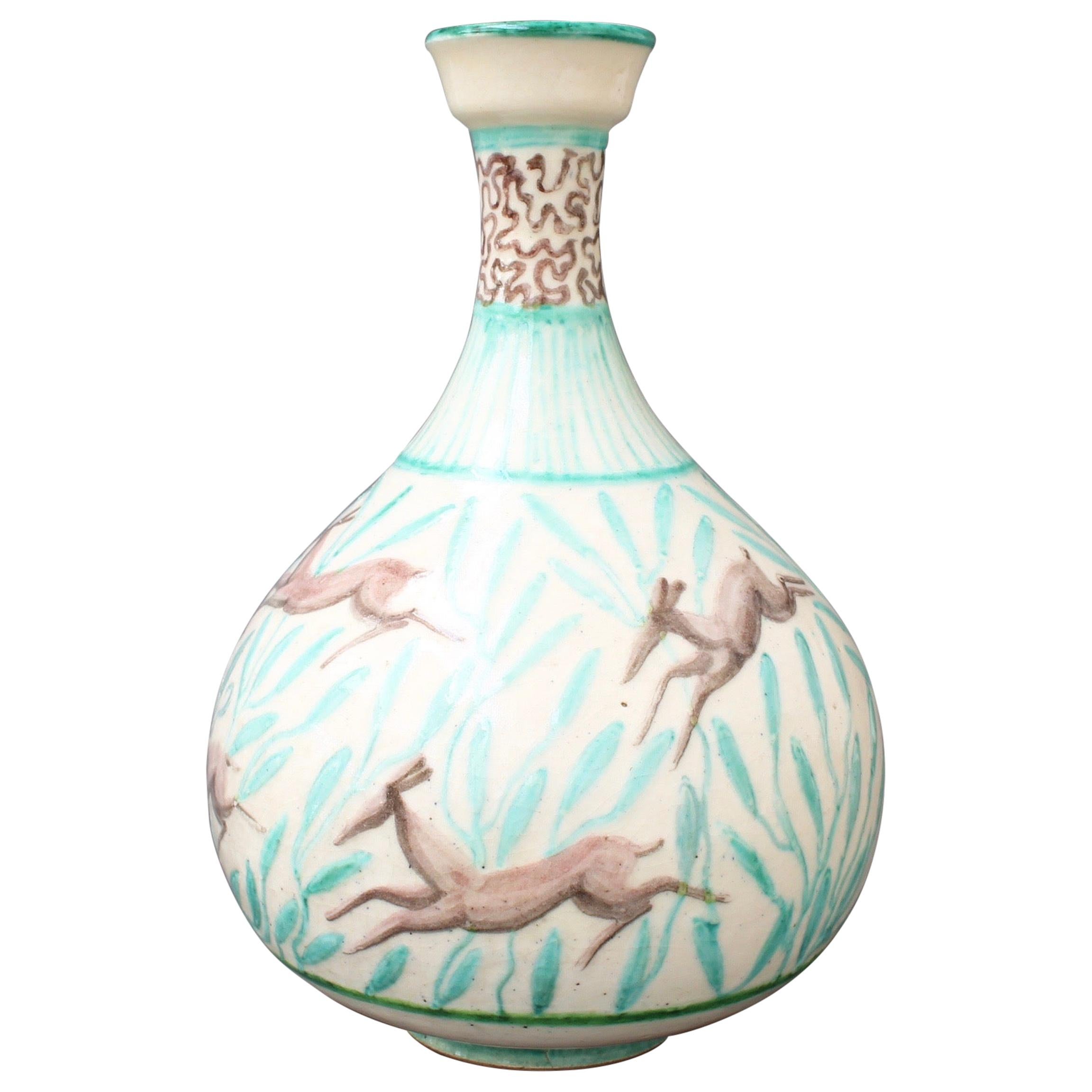 Vintage Ceramic Flower Vase by Jean Mayodon, circa 1960s
