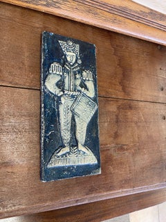 Vintage Ceramic German Impression of Baking Cast Mold of Drummer. Circa 1969