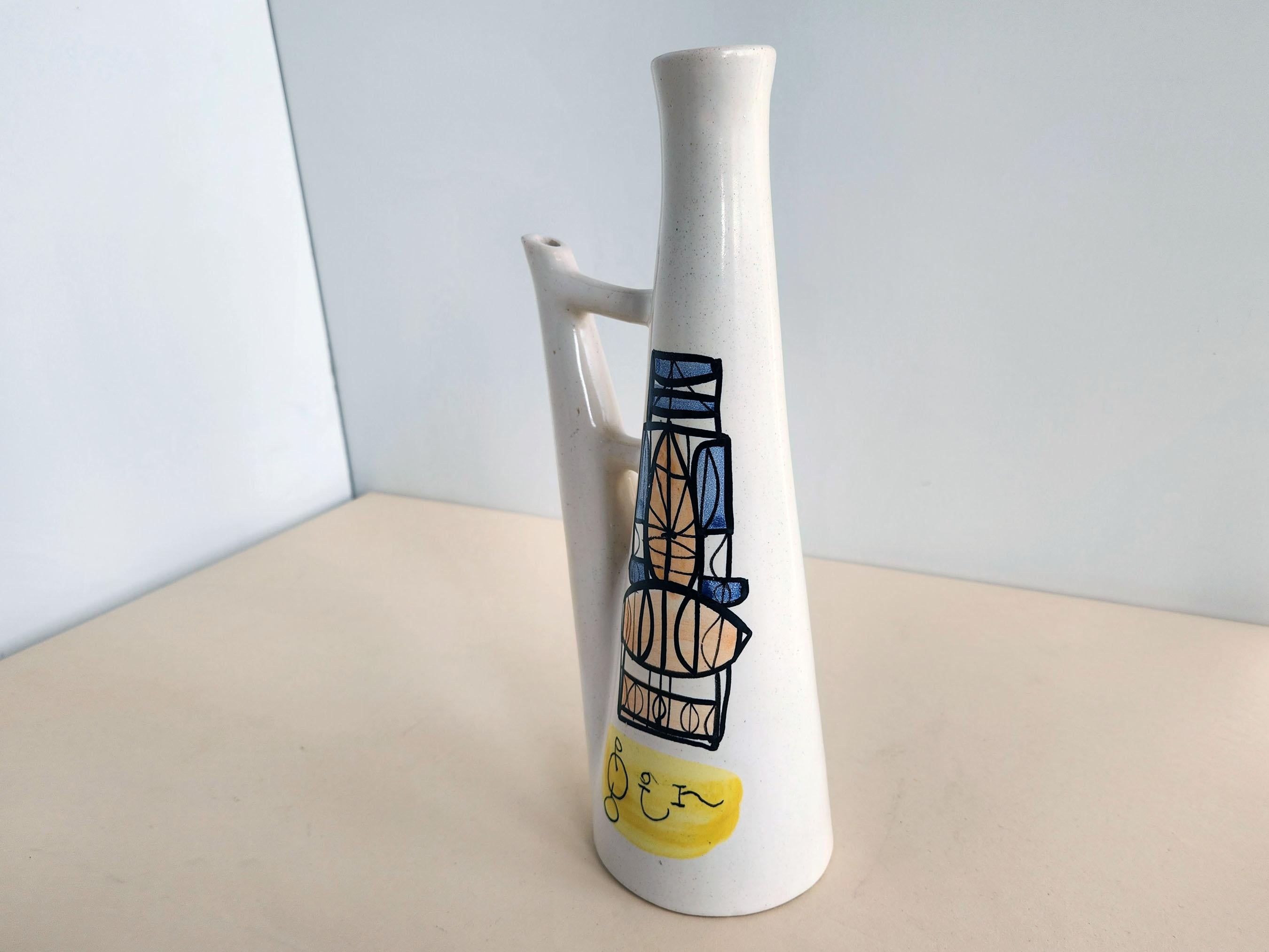 Roger Capron – Vintage- Gin Flask aus Keramik (Französisch) im Angebot