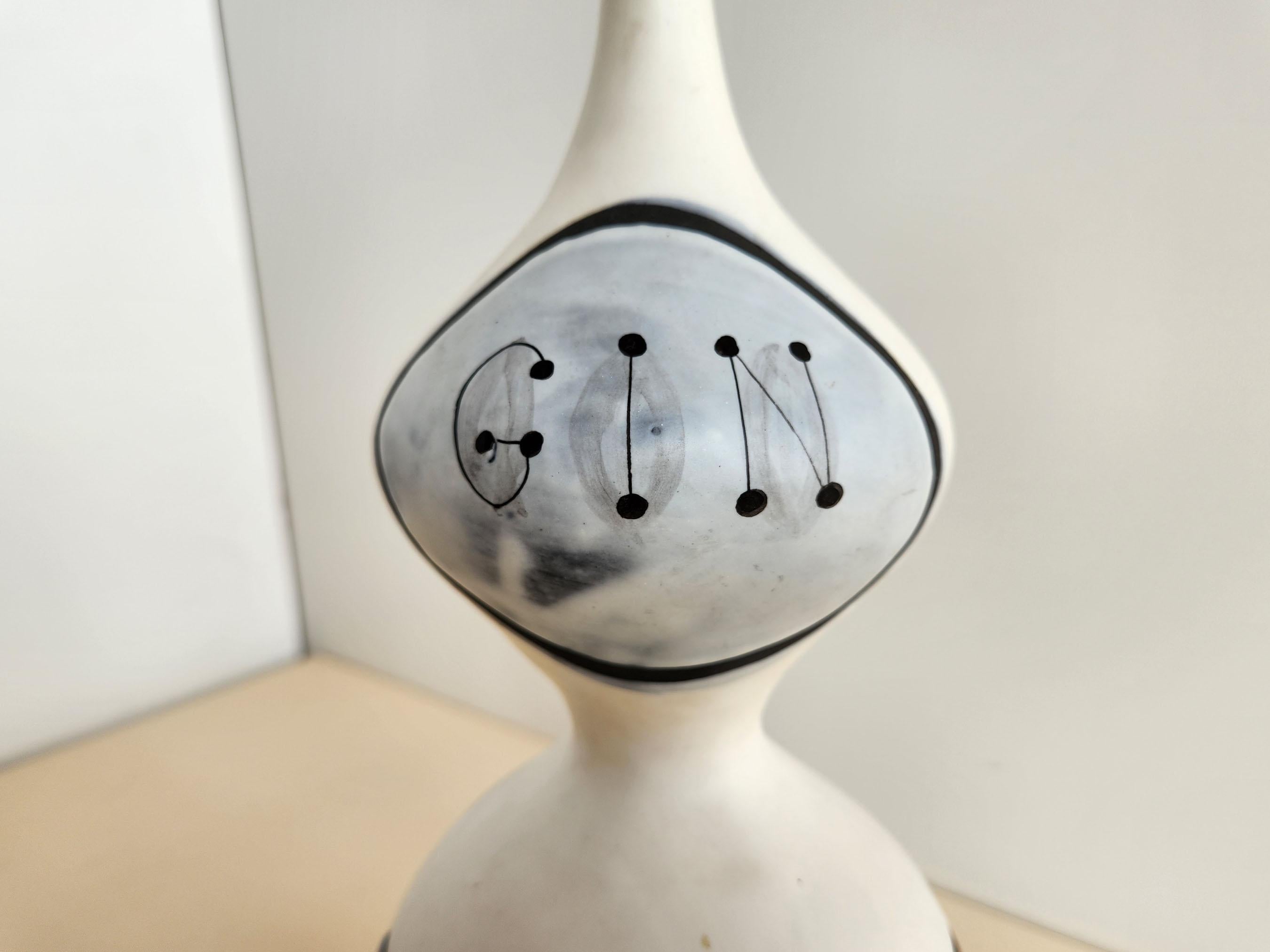 Français Roger Capron - Flacon de Gin Vintage en Céramique  en vente