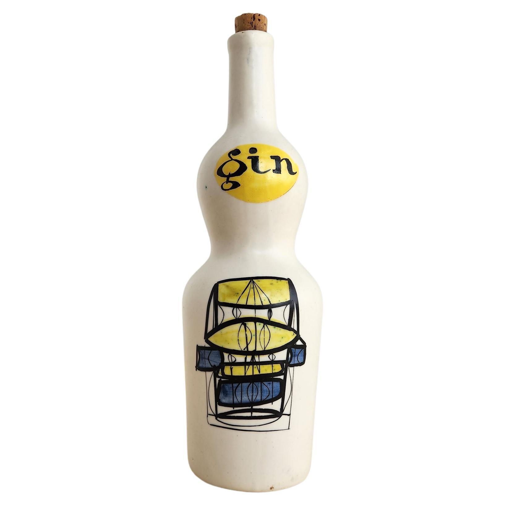 Roger Capron - Petaca de ginebra de cerámica vintage