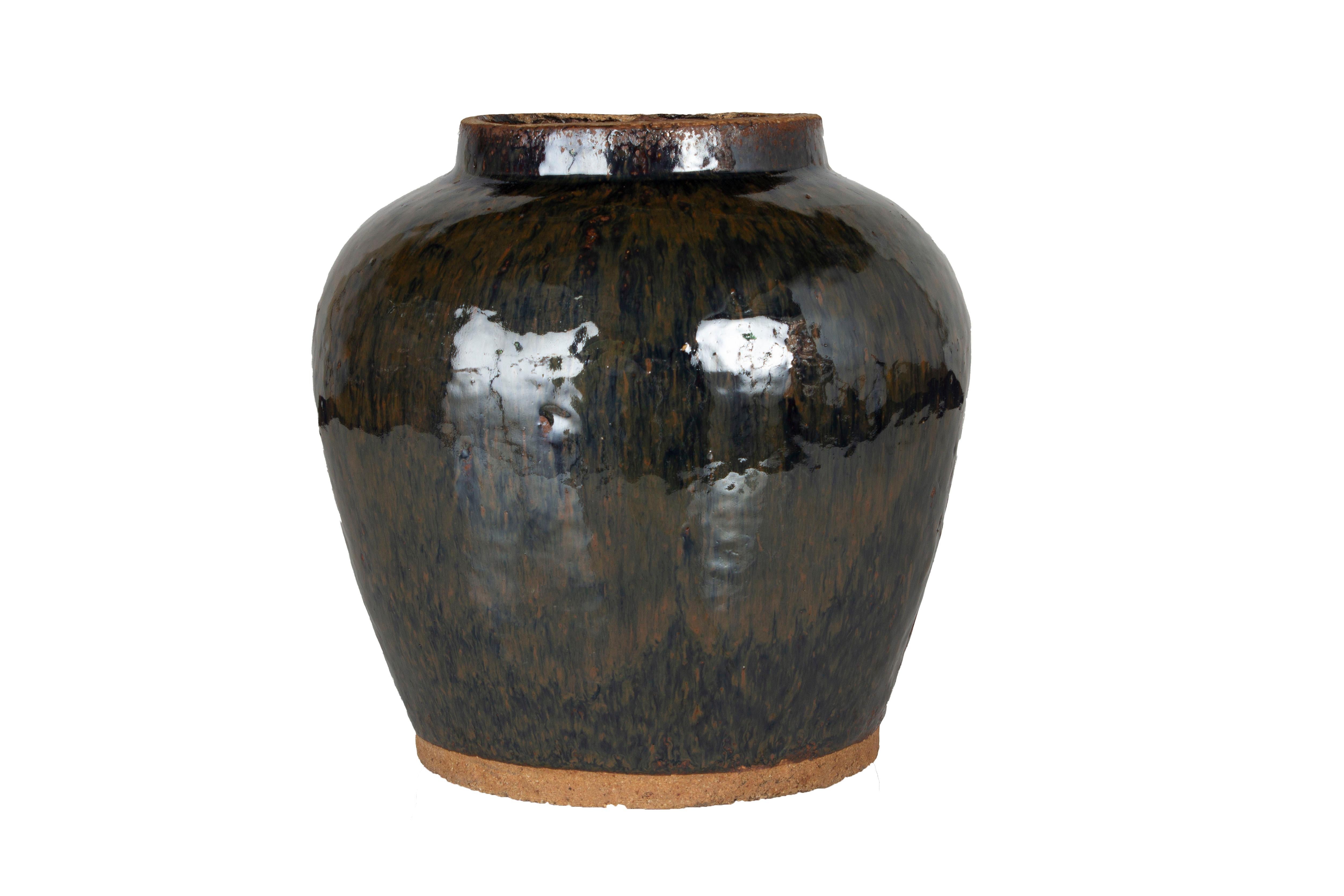 Vintage ceramic glazed storage jar.

 This piece is a part of Brendan Bass’s one-of-a-kind collection, Le Monde. French for “The World”, the Le Monde collection is made up of rare and hard to find pieces curated by Brendan from estate sales,