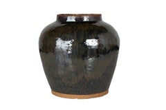 Vintage Ceramic Glazed Storage Jar