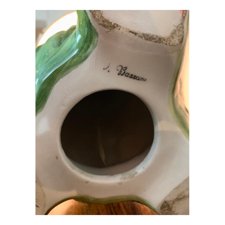 Vintage Keramik handbemalt glasiert Mais auf dem Cob Tischlampe mit neuen Schatten 7