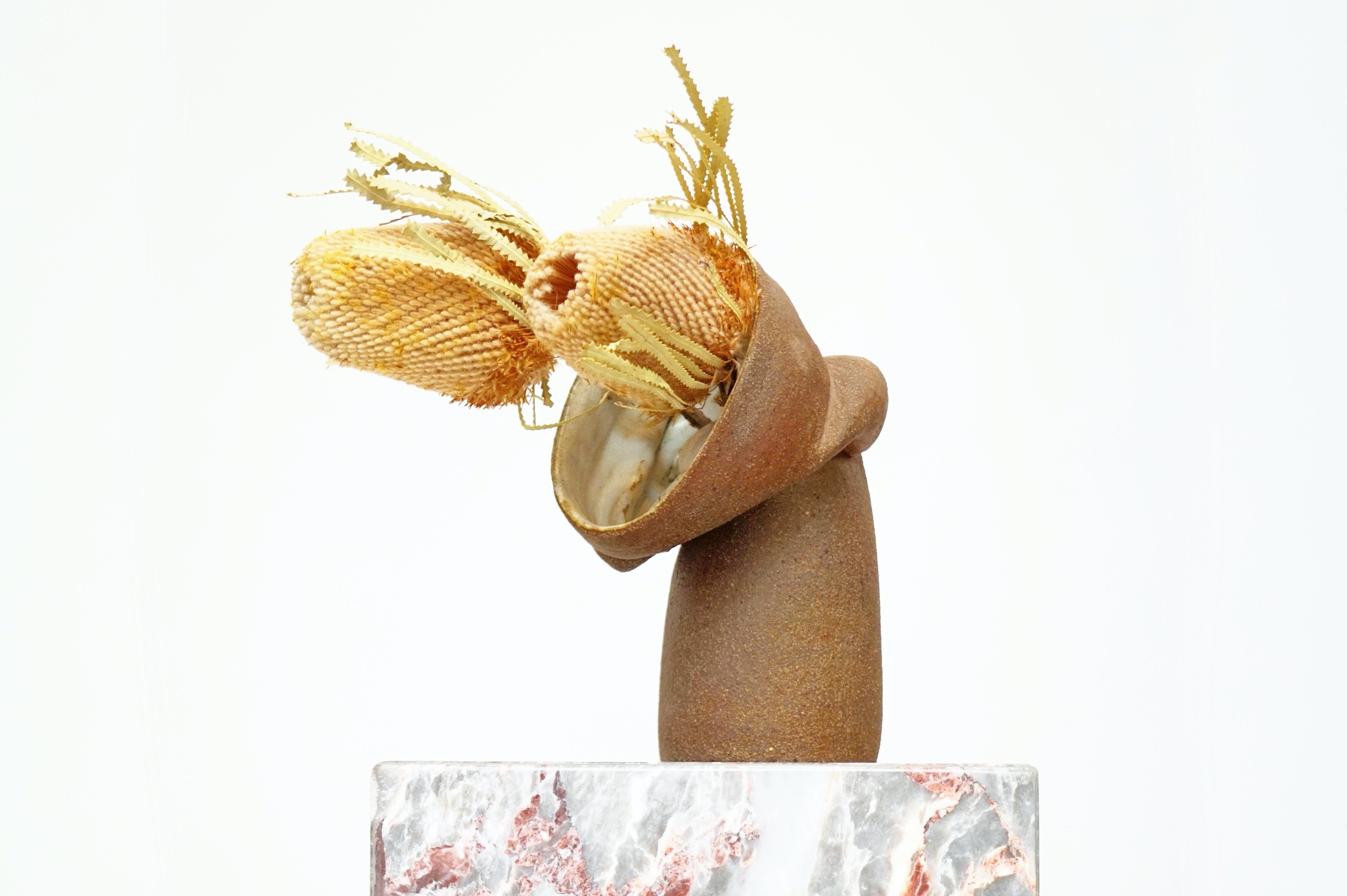 Vaso decorativo stropicciato in ceramica d'epoca realizzato a mano in vendita 11