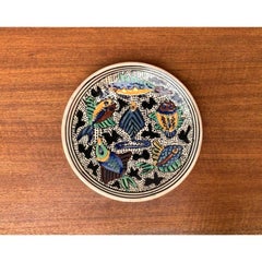 Vintage Ceramic Handpainted Fish Wall Plate, 1970s