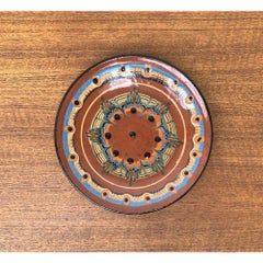 Vintage Ceramic Handpainted Wall Plate, 1970s