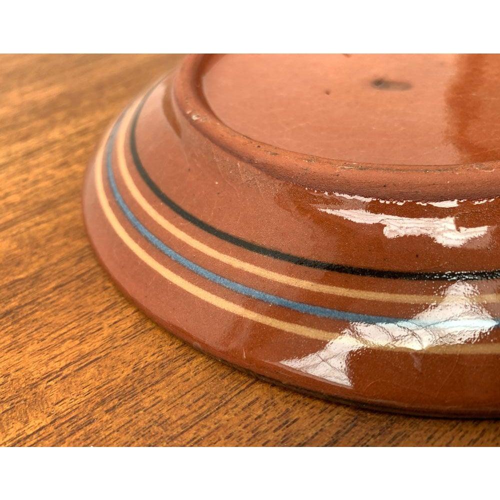 Handbemalte Vintage-Wandteller aus Keramik, 1970er Jahre im Angebot 3