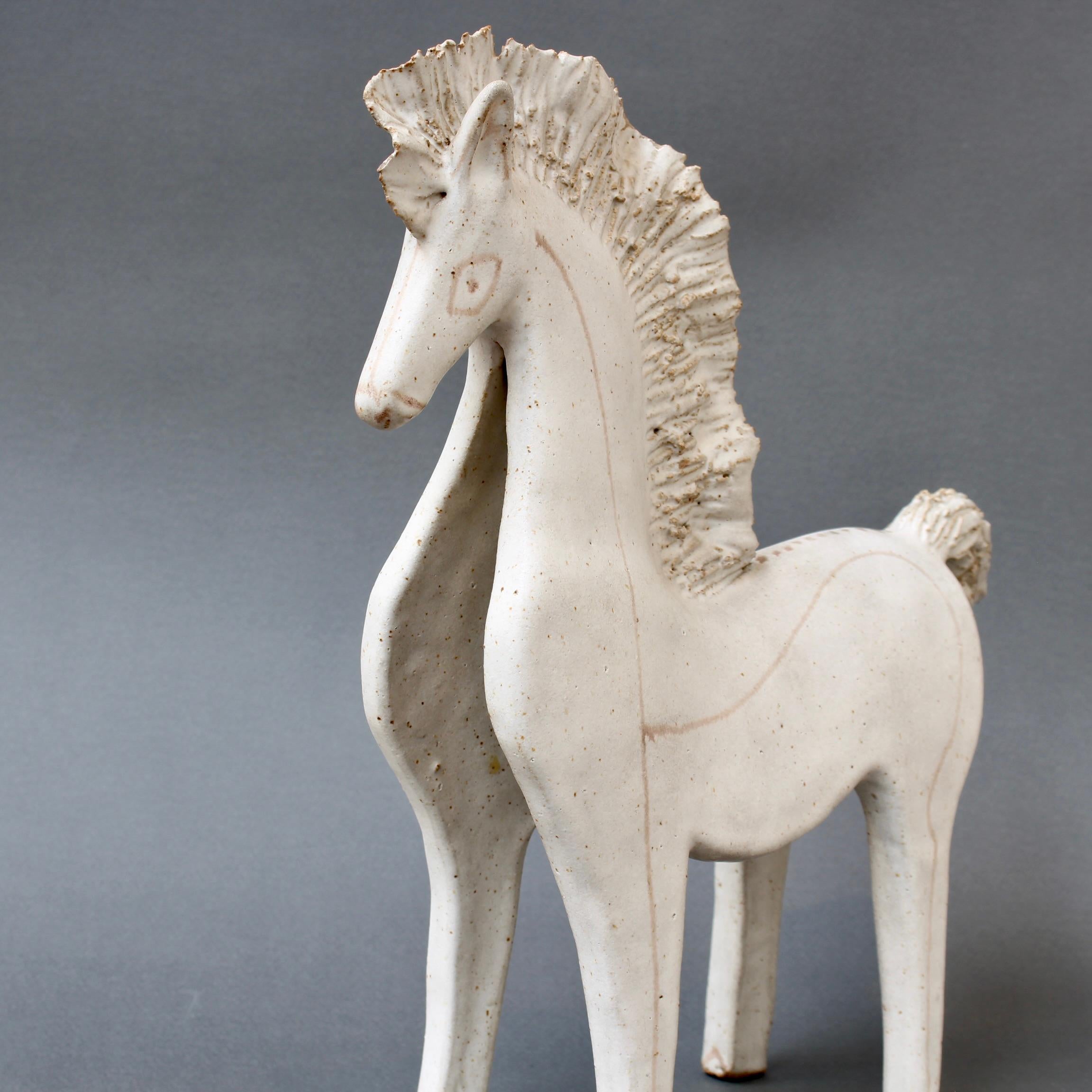 Vintage Ceramic Horse by Bruno Gambone (circa 1970s) - Large For Sale 6