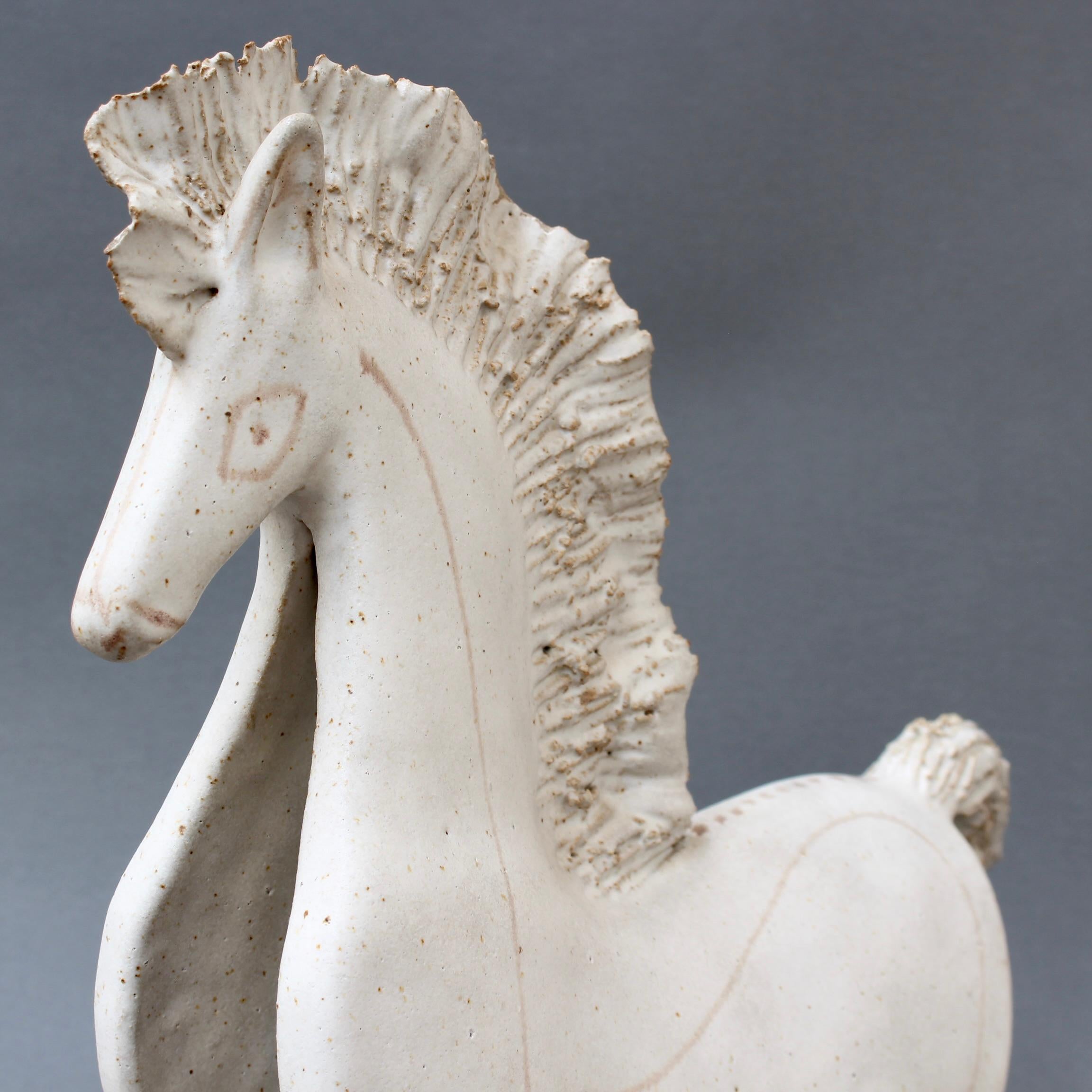 Vintage Ceramic Horse by Bruno Gambone (circa 1970s) - Large For Sale 7