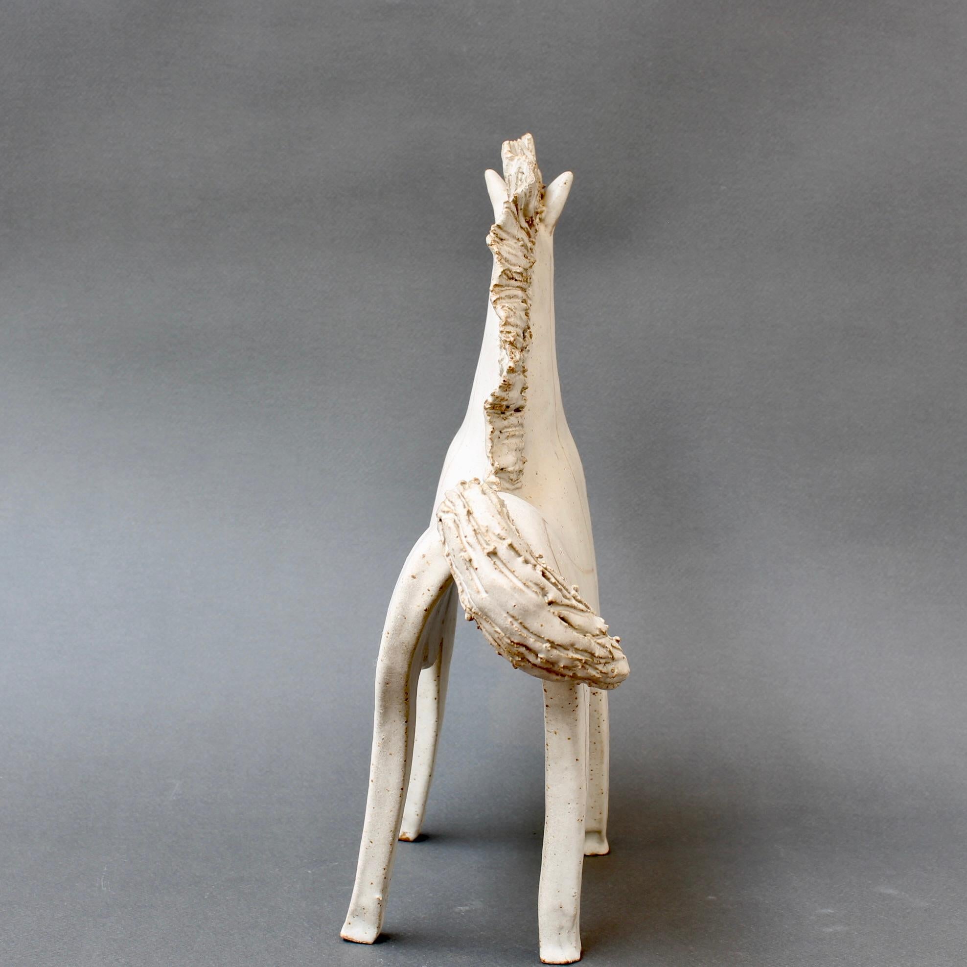Vintage Ceramic Horse by Bruno Gambone (circa 1970s) - Large For Sale 3