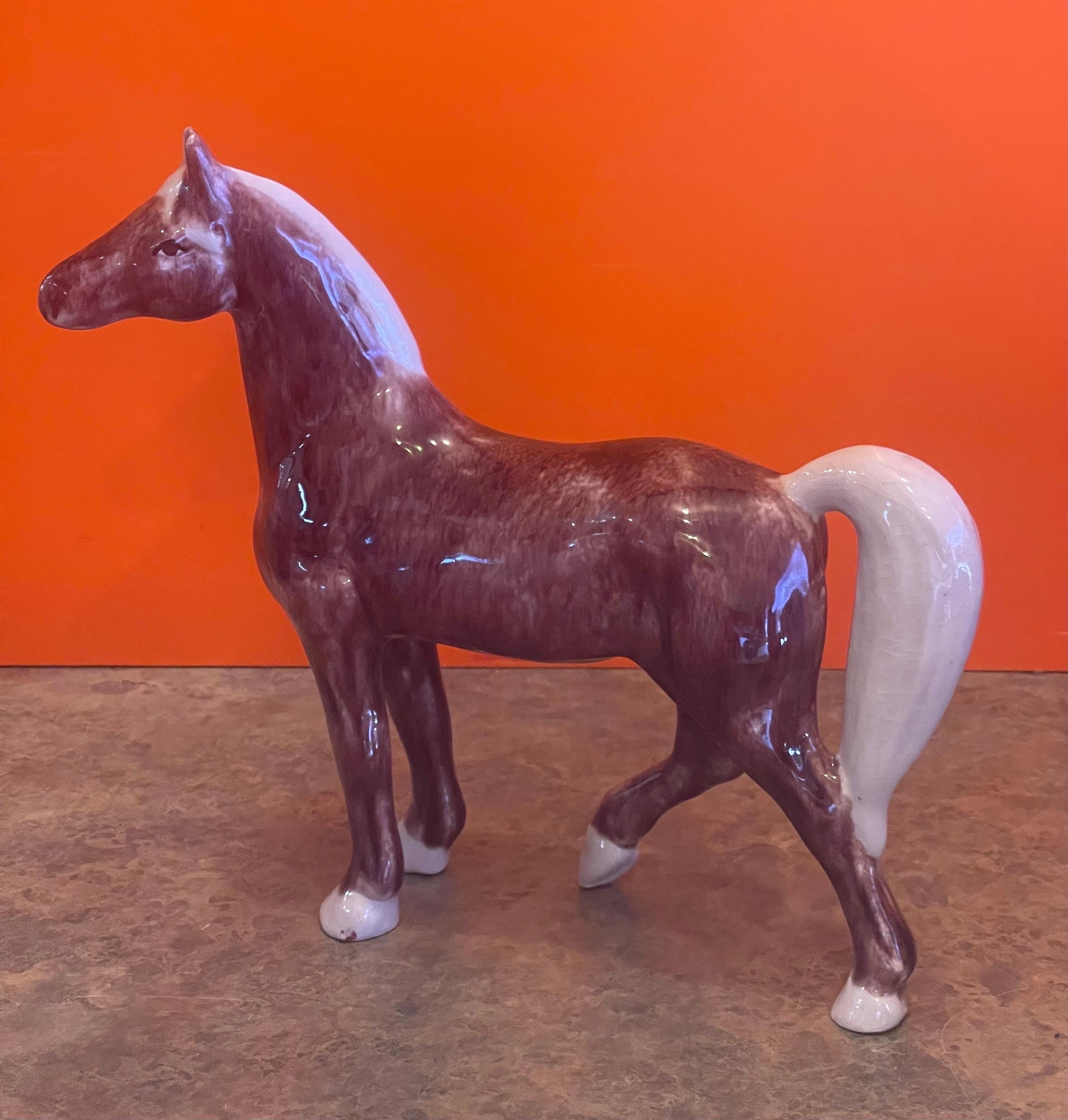 Vintage Ceramic Horse Sculpture by Dorothy Kindell For Sale 3