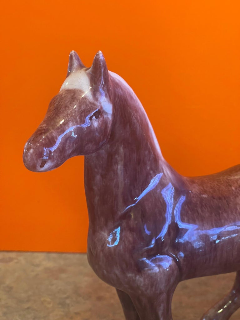Vintage Ceramic Horse Sculpture by Dorothy Kindell For Sale at 1stDibs