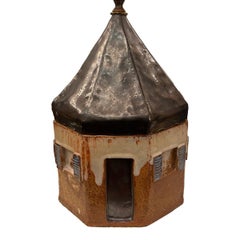Vintage Ceramic House Lamp