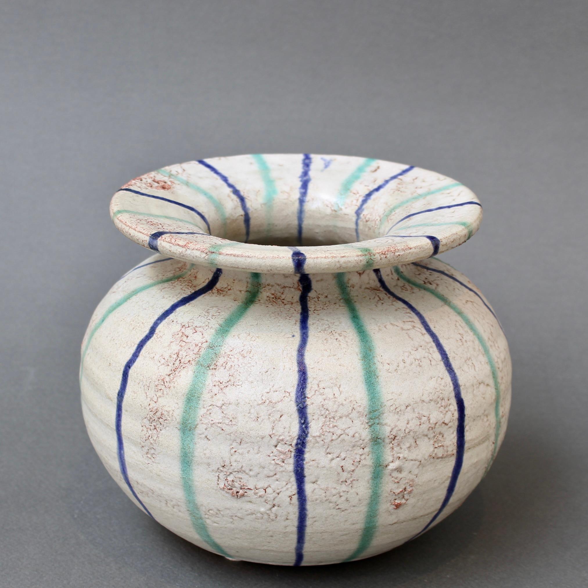 Metà XX secolo Vaso italiano in ceramica d'epoca attribuito ad Aldo Londi per Bitossi (circa anni '60) in vendita
