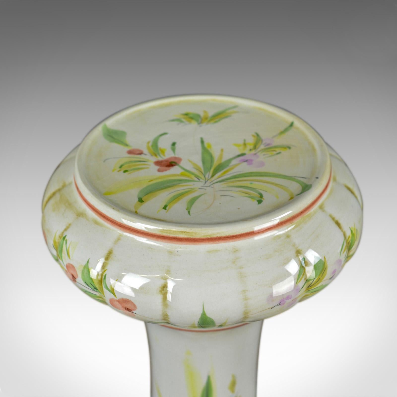 Modern Vintage Ceramic Jardinière, Floral, Portuguese, Cercapia, Late 20th Century