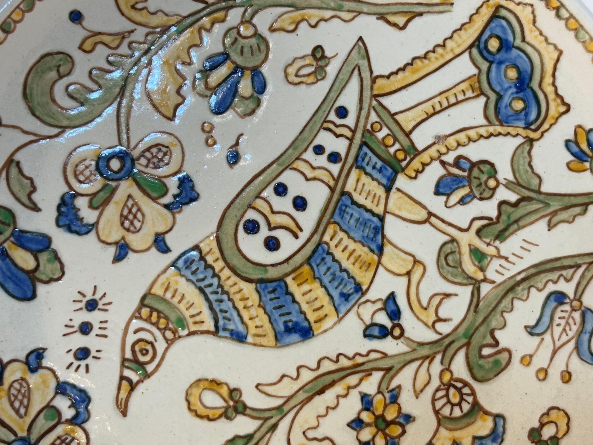 Piatto in ceramica Jeziorna polacco d'epoca Bolesławiec 1960 Polonia in vendita 2