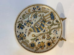 Vintage Ceramic Jeziorna Polish Pottery Plate Bolesławiec 1960s Poland