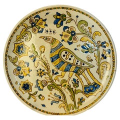 Vintage Ceramic Jeziorna Polish Pottery Plate Bolesławiec 1960s Poland