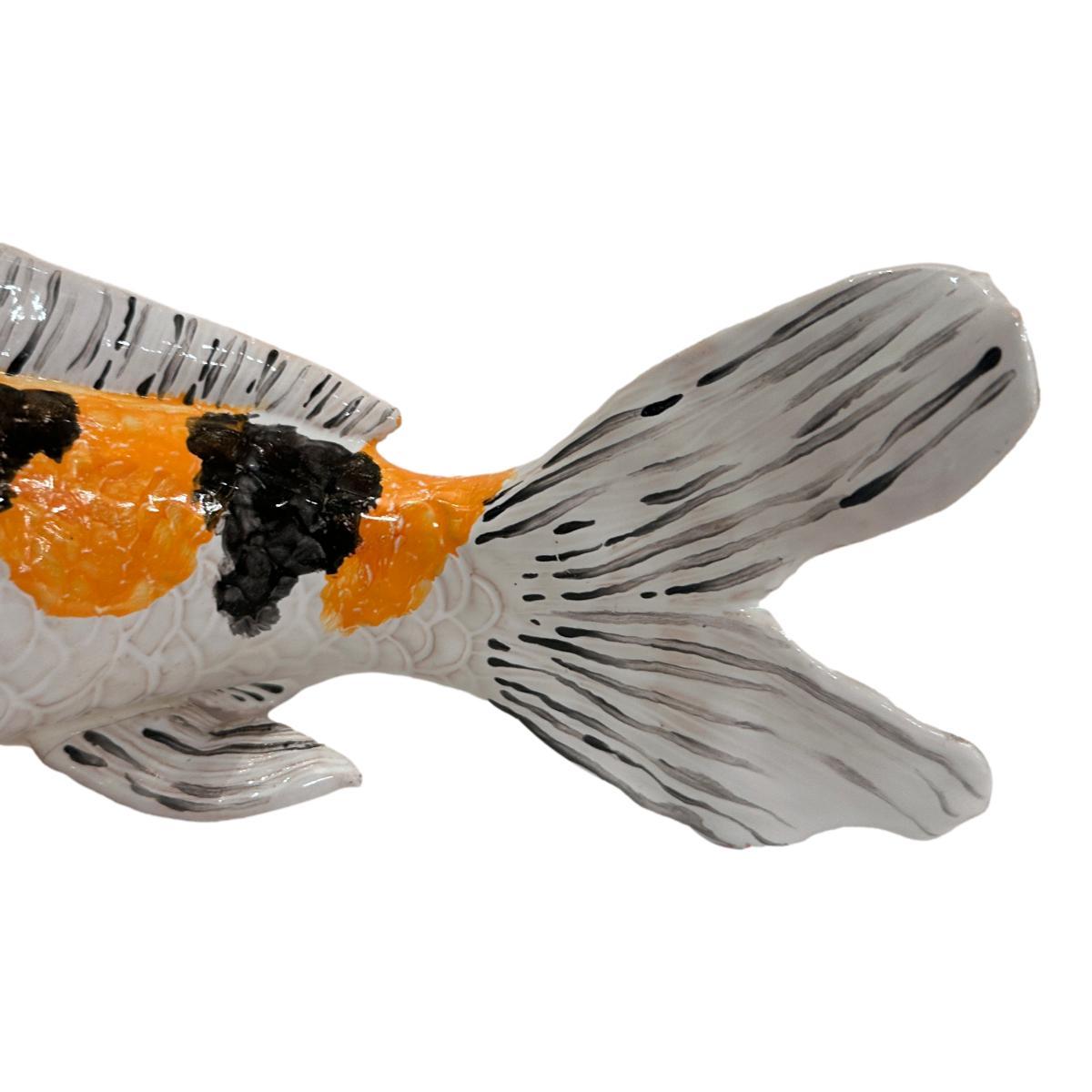 Keramik- Koi-Fisch aus Keramik (Ende des 20. Jahrhunderts) im Angebot
