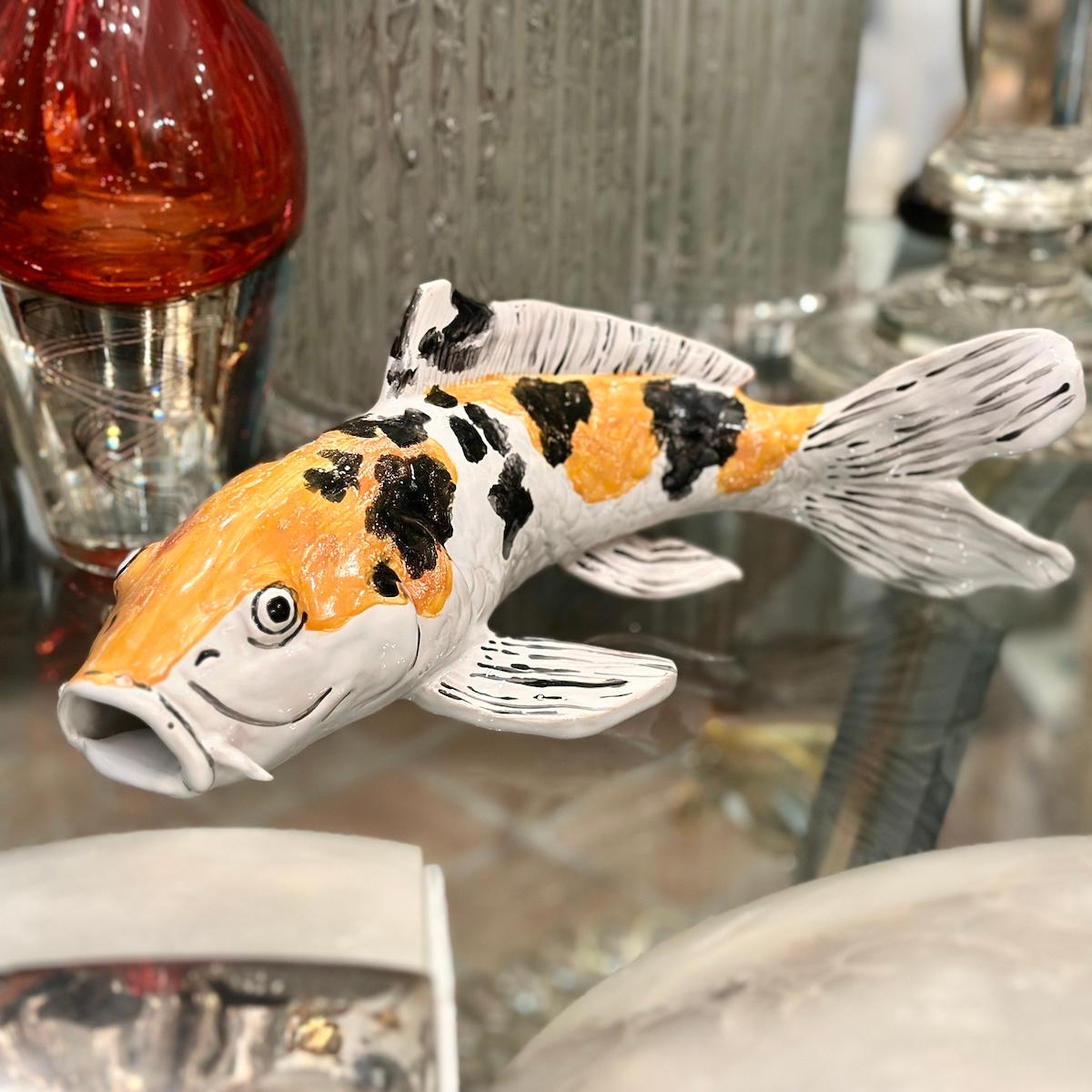 Keramik- Koi-Fisch aus Keramik im Angebot 2