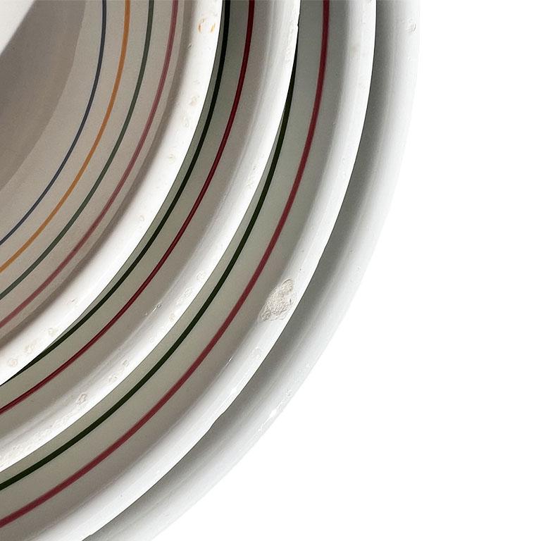 Mid-Century Modern Vintage Ceramic La Primula Italian Serving Bowls - Set of 4 1970s Italy For Sale
