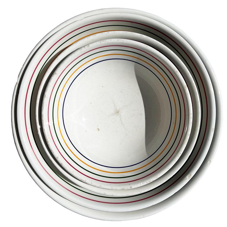 Vintage Ceramic La Primula Italian Serving Bowls - Set of 4 1970s Italy For Sale 1