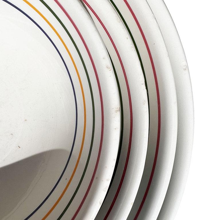 Vintage Ceramic La Primula Italian Serving Bowls - Set of 4 1970s Italy For Sale 3
