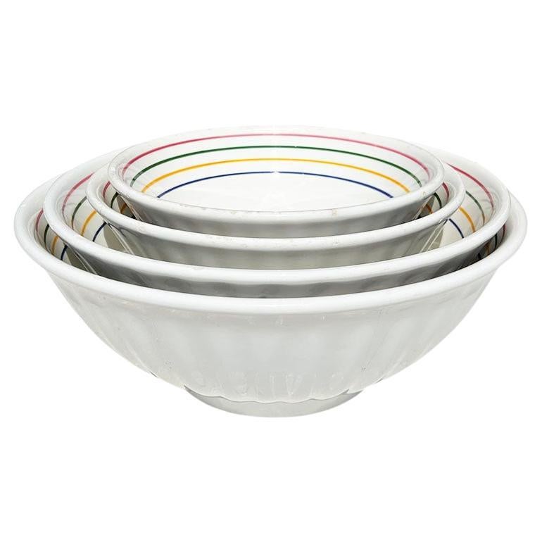 Ciotole da portata in ceramica vintage La Primula - Set di 4 ciotole anni '70 - Italia