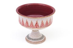 Ciotola vintage in ceramica "Lava" su piedistallo, realizzata da Fratelli Fanciullacci per Bitosso, anni '60