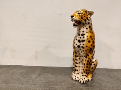 Vintage Ceramic Leopard, 1970s