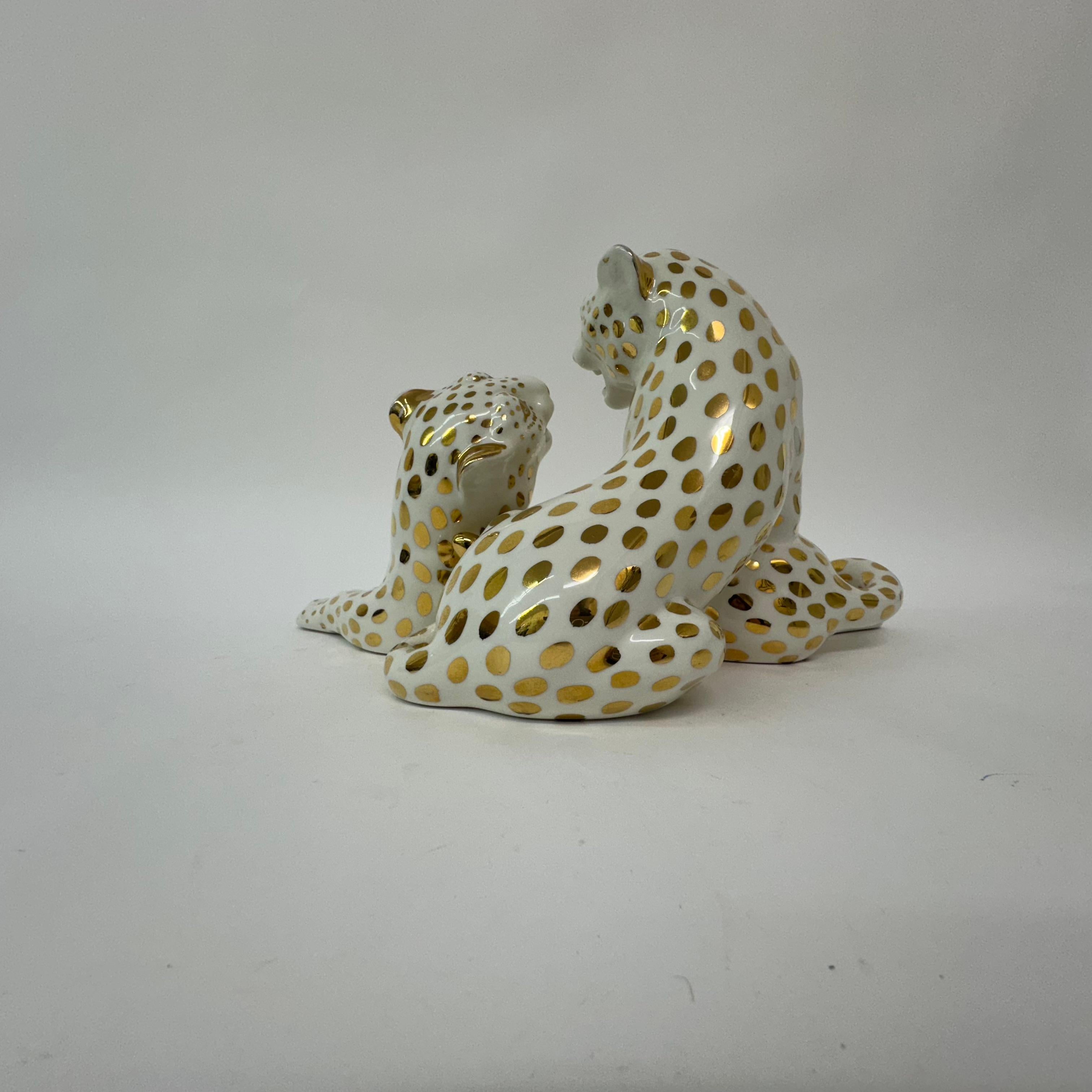 Ceramic Vintage ceramic leopard by Ronzan , Italy 1970 For Sale