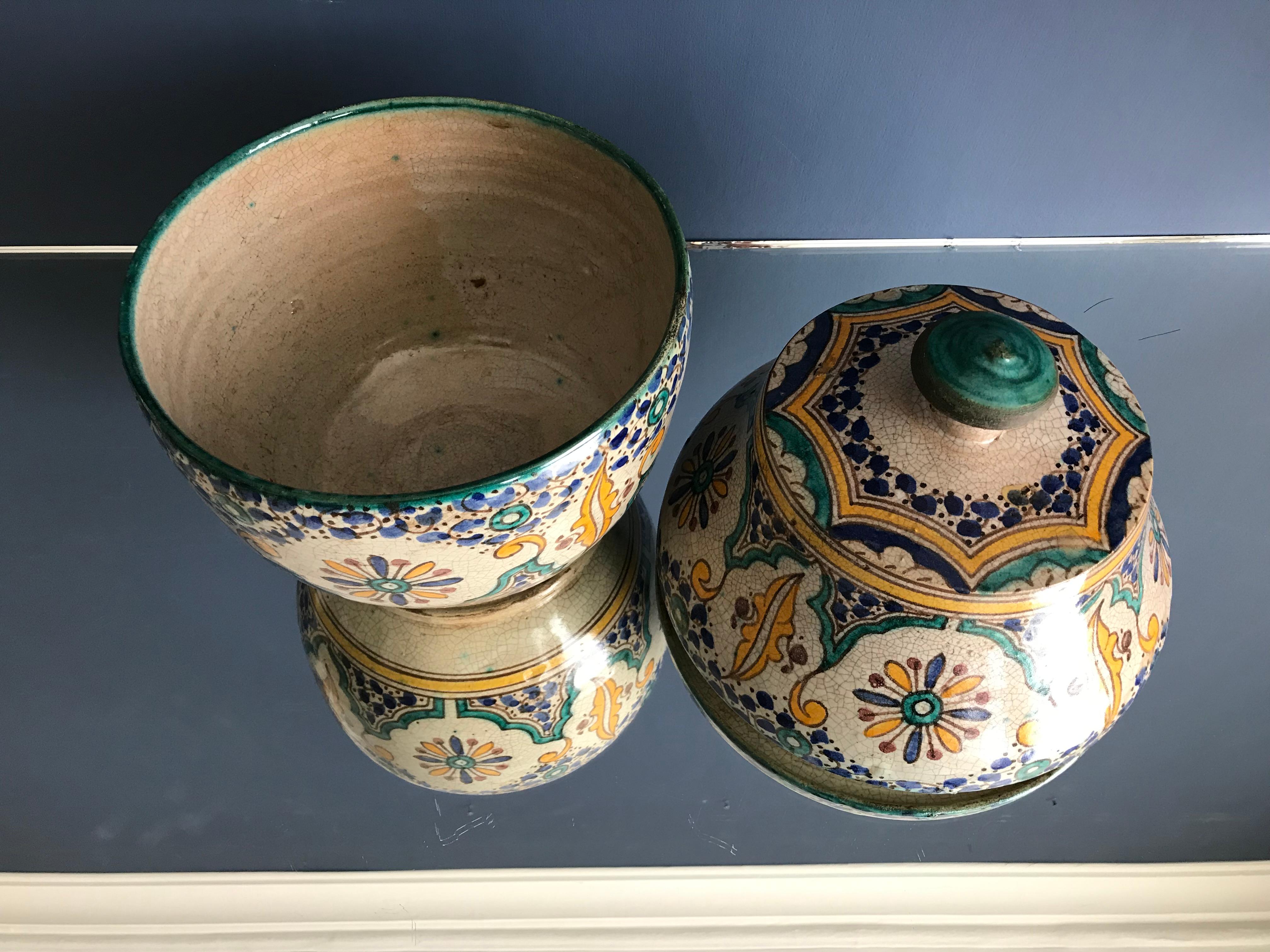 Vintage Ceramic Lidded Jar In Good Condition In Copenhagen K, DK