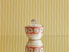Vintage Ceramic Lidded Jar with Decorations by Gustave Reynaud, France, 1950s
