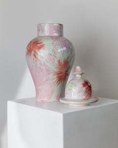 Vintage Ceramic Lidded Vase, Italy, 1990s