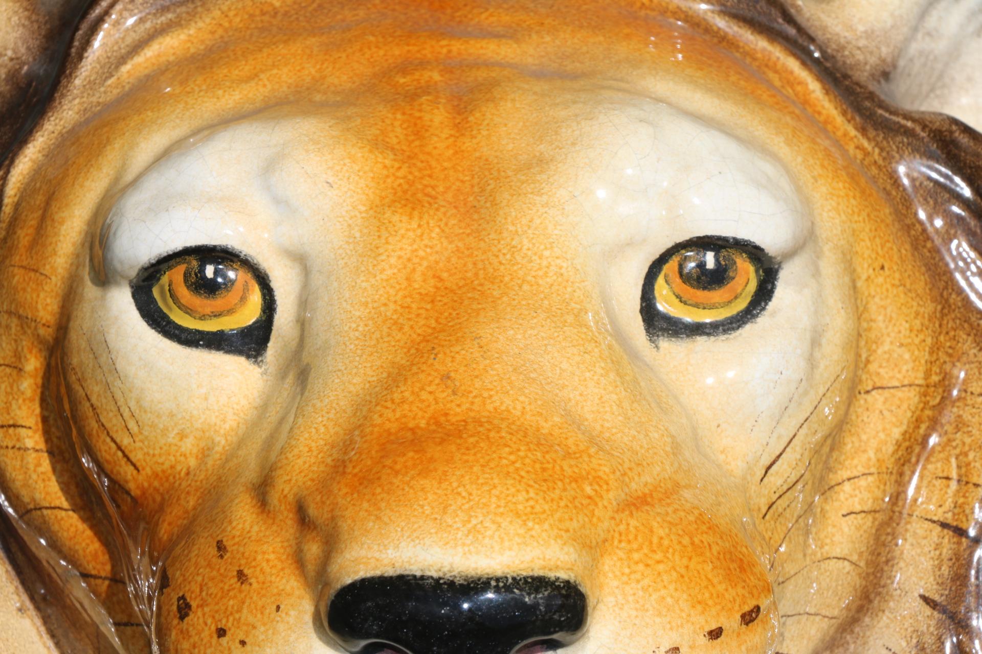 ceramic lion head