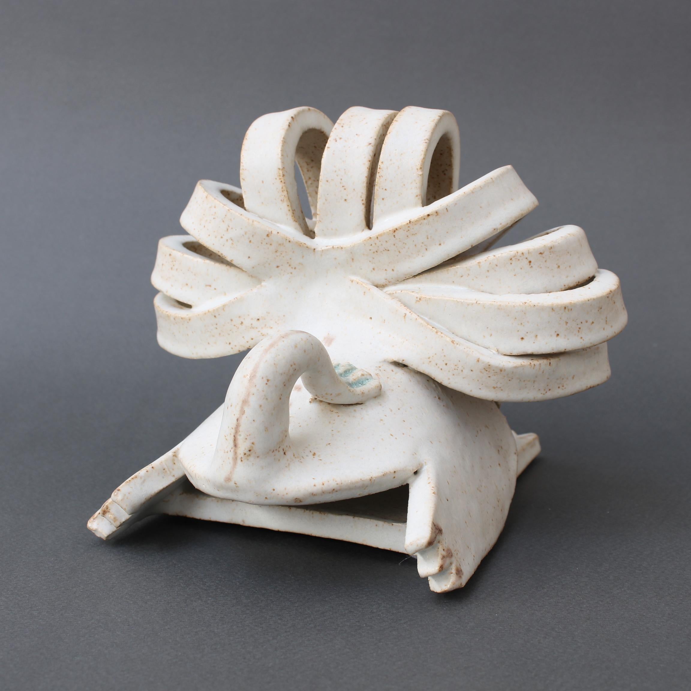 Ceramica Scultura di leone in ceramica d'epoca di Bruno Gambone, circa anni '90 in vendita