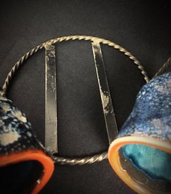 Vintage Keramik Likör Set signiert Vallauris "Écume de Mer" Saint Raphaël - 2Y298