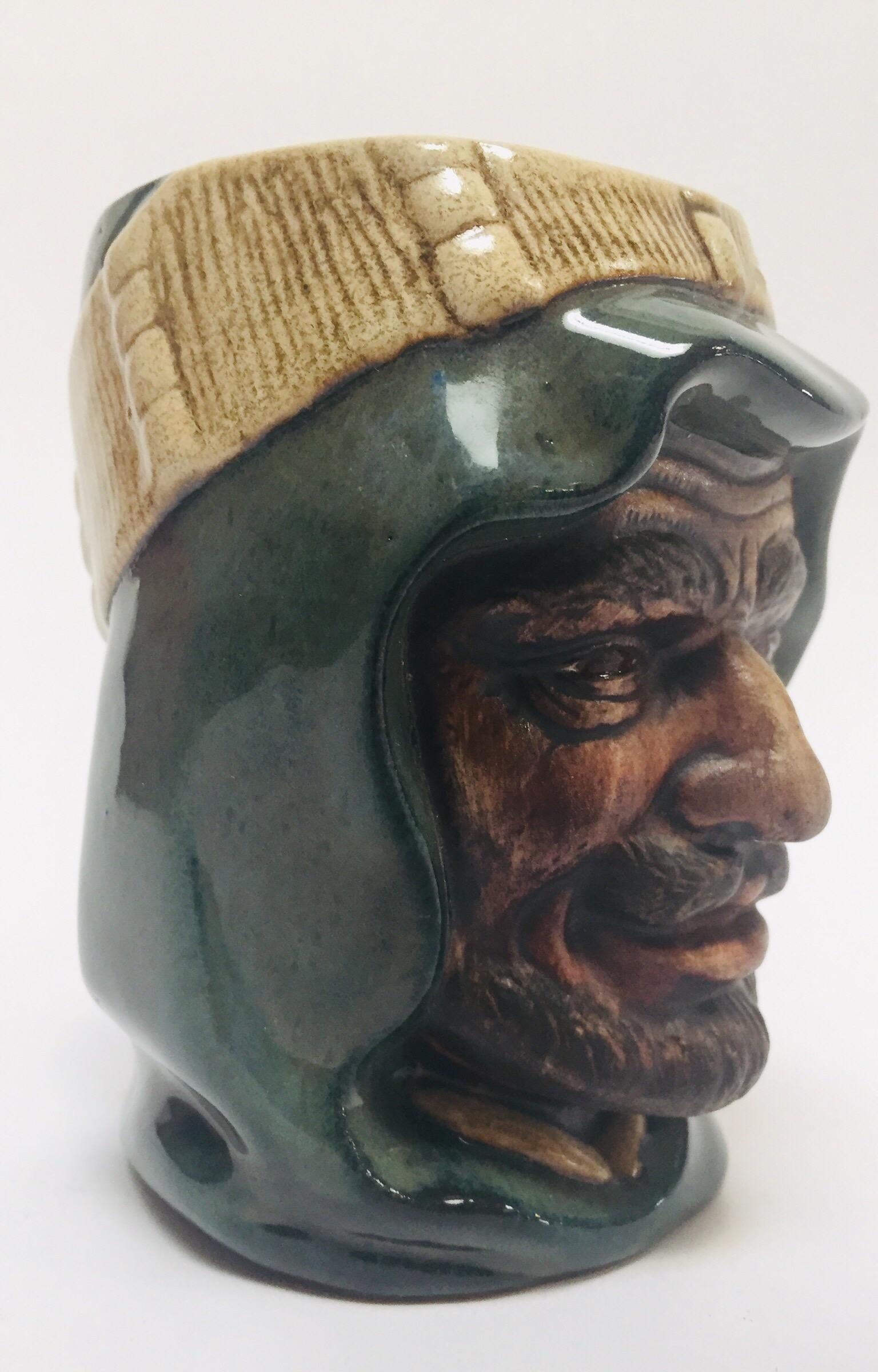 20th Century Vintage Ceramic Middle Eastern Arab Man Character Toby Mug