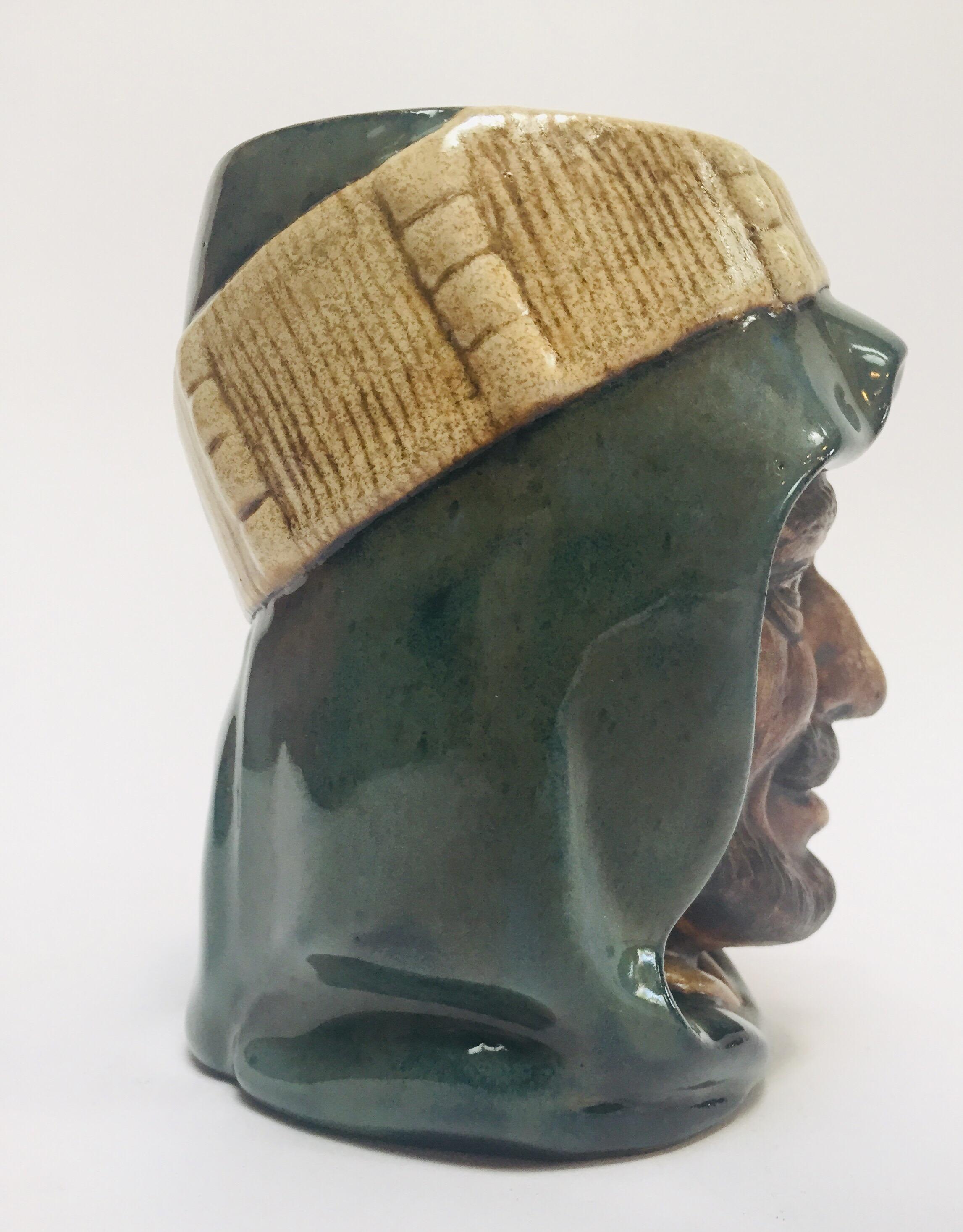 Moorish Vintage Ceramic Middle Eastern Arab Man Character Toby Mug